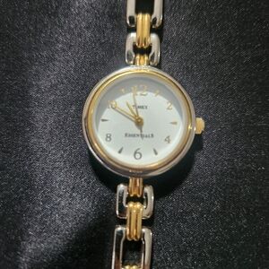 Timex Essentials Two-Tone Women's Bracelet Watch - White Dial